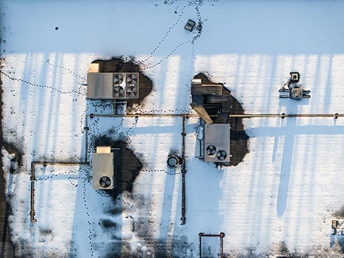 Freezing-Commercial-Roof-Houston-Snow