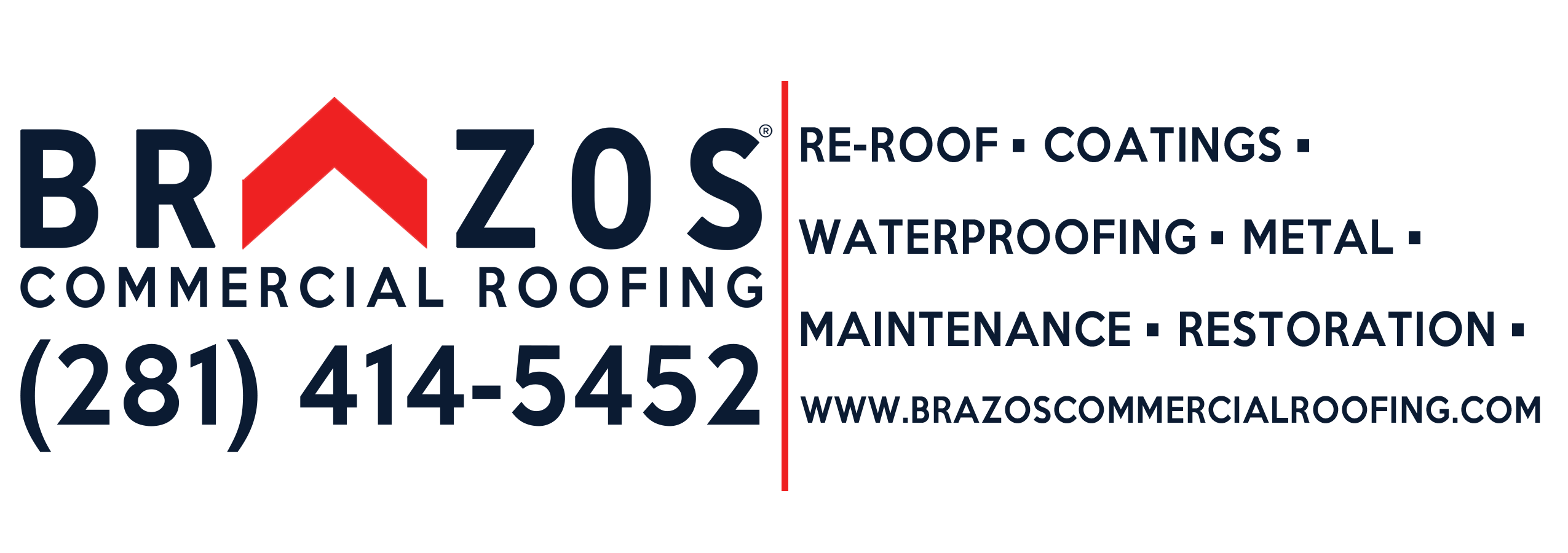 Brazos Commercial Roofing Logo Services